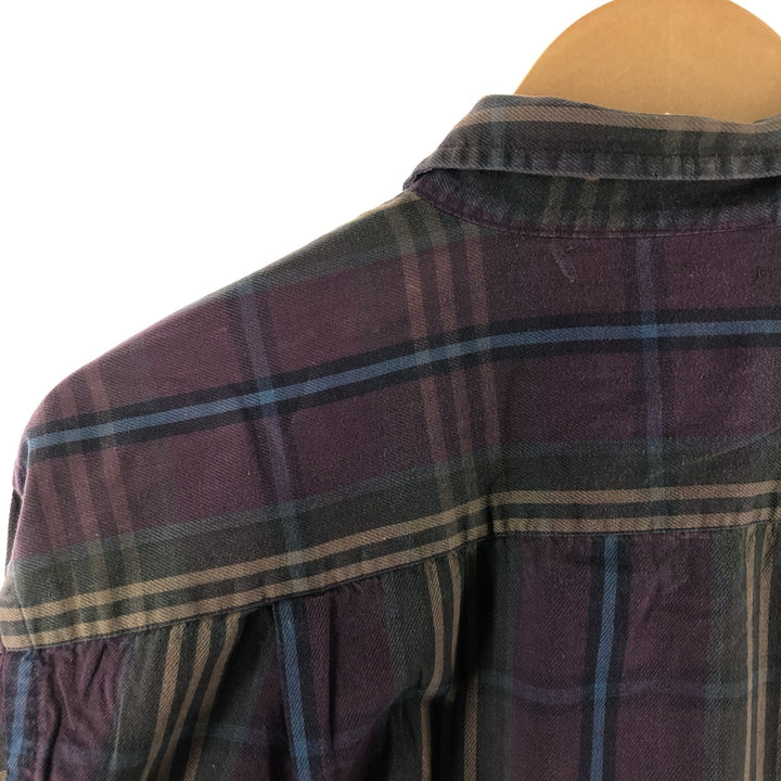 90'S NAUTICA Long Sleeve Cotton Check Shirt Men's Size L Vintage /eaa500098