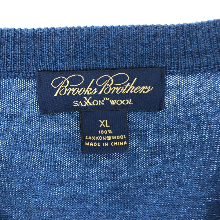 Brooks Brothers V-neck wool knit sweater, men's XL size / eaa500110