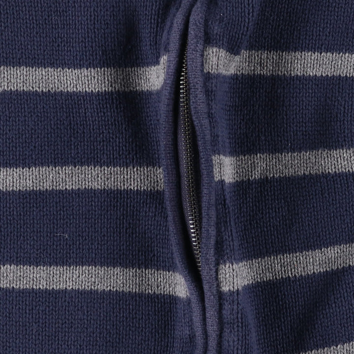 Ralph Lauren POLO by Ralph Lauren Striped Pattern Cotton Knit Full Zip Sweater Women's Size L / eaa500141