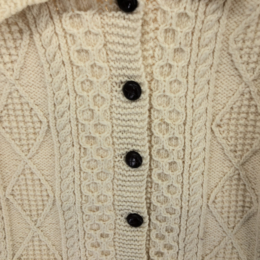 ~90'S Blarney Woolen Mills Fisherman Aran Knit Cardigan Women's M Size Vintage / eaa500197