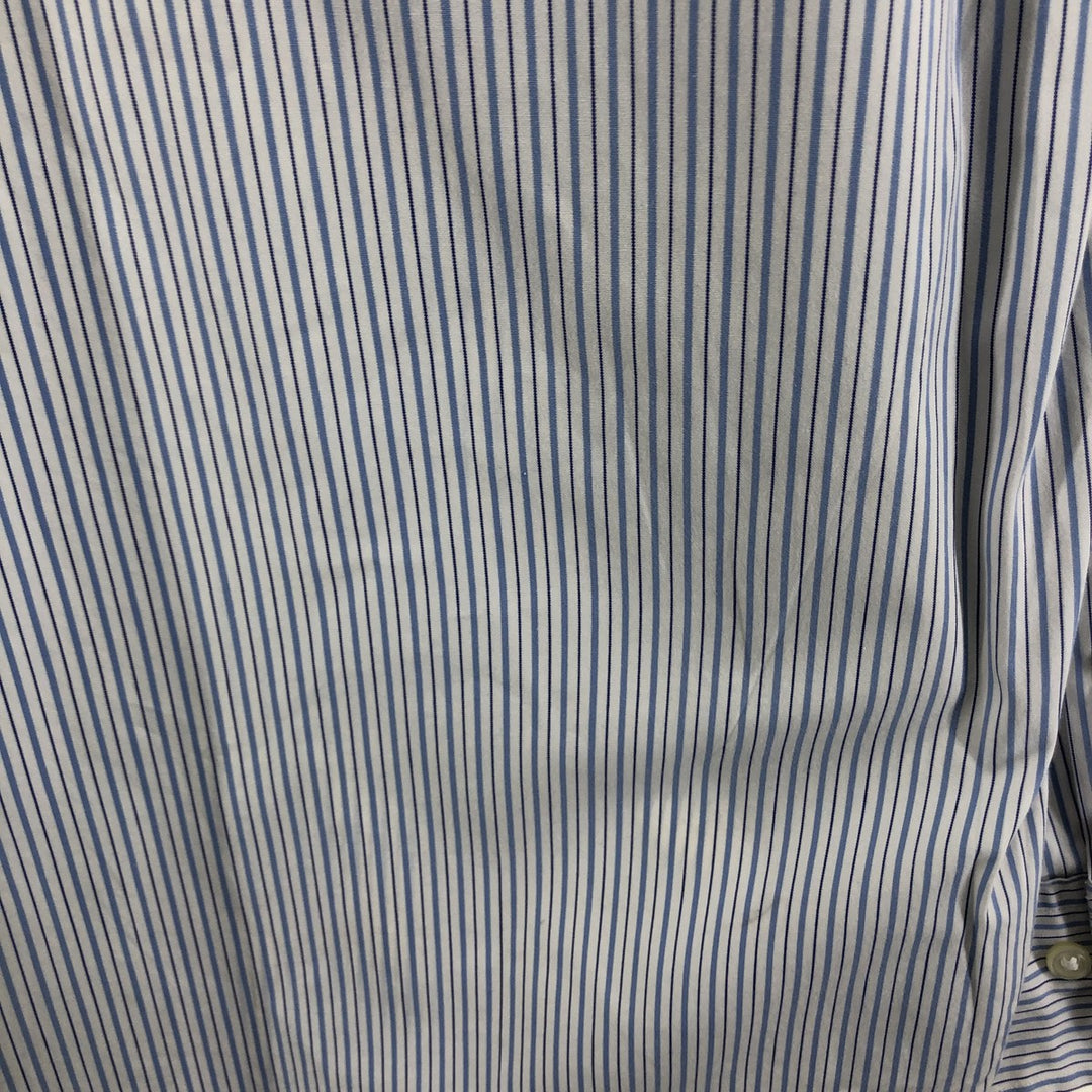 POLO RALPH LAUREN Wide Collar Multi-Stripe Long Sleeve Cotton Striped Shirt Men's XXL / eaa500213