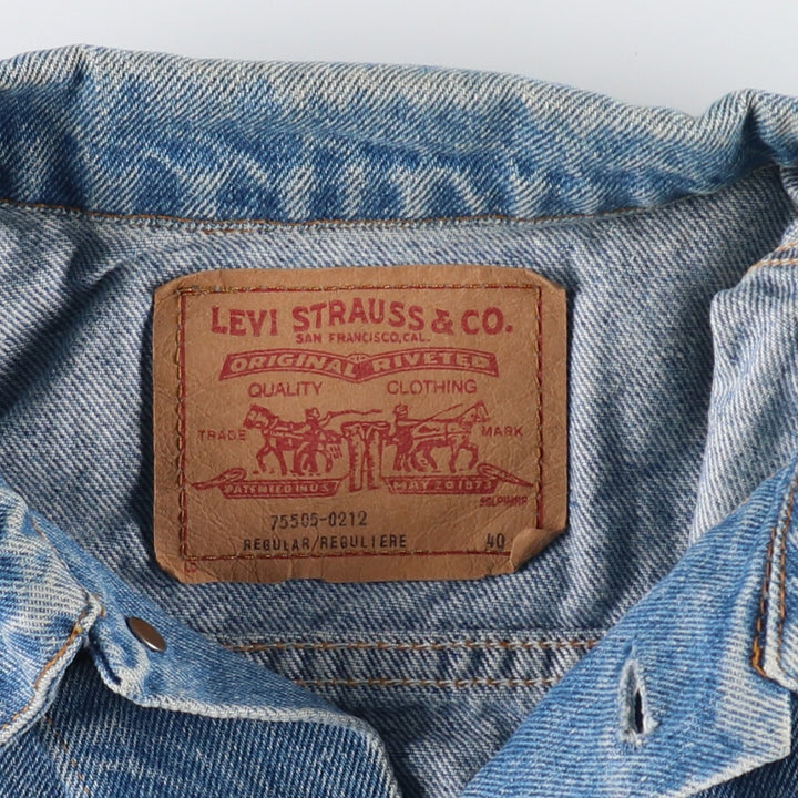 Levi's 75505-0212 denim jacket, denim jacket, men's size L / eaa500226