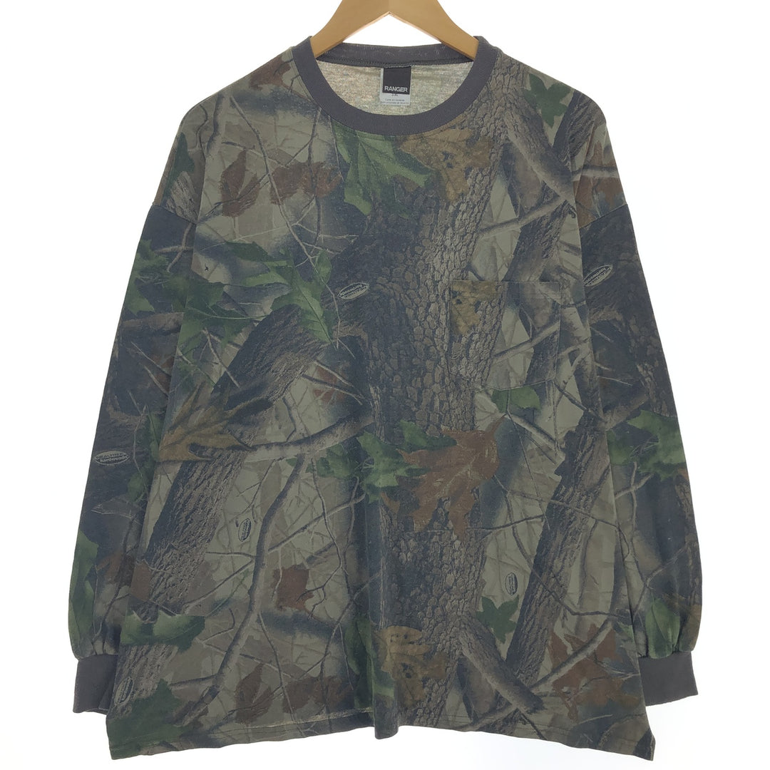 RANGER Real Tree Camo Long T-Shirt, Men's XXL /eaa500275