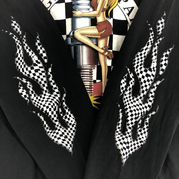 HEAVY METAL Fire Pattern Long T-Shirt Men's XL /eaa500279