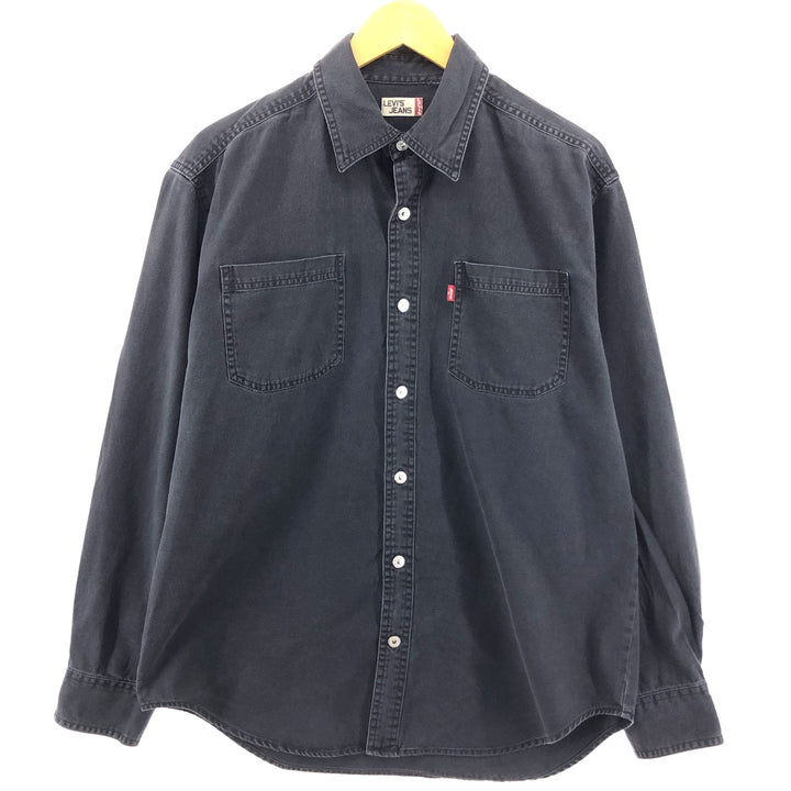 Levi's LEVI'S JEANS Long Sleeve Black Denim Shirt Men's L size /eaa500296