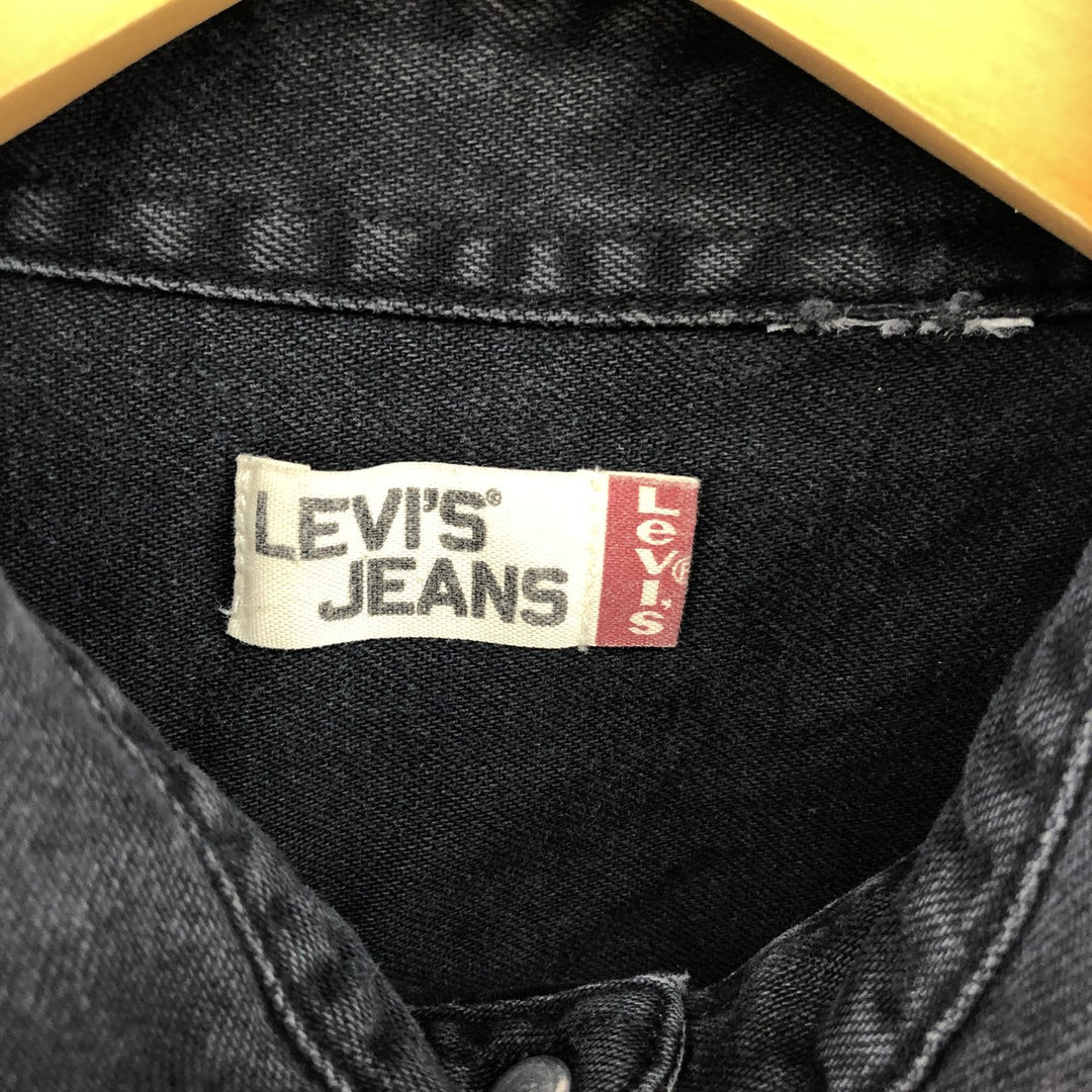 Levi's LEVI'S JEANS Long Sleeve Black Denim Shirt Men's L size /eaa500296