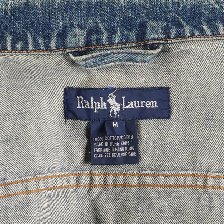 Ralph Lauren cropped denim jacket, denim jacket, women's size M / eaa500299