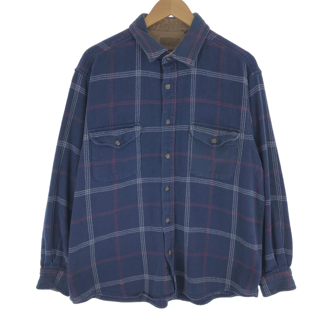 Faded Glory Long Sleeve Heavy Flannel Check Shirt Men's XL /eaa500316