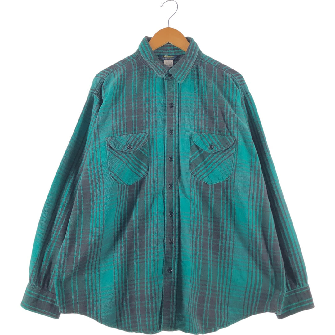 80'S Osh Kosh Ombre Check Long Sleeve Heavy Flannel Check Shirt Men's XXL Vintage /eaa500325