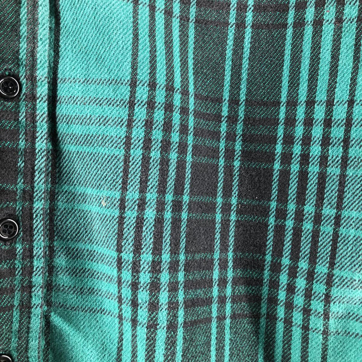80'S Osh Kosh Ombre Check Long Sleeve Heavy Flannel Check Shirt Men's XXL Vintage /eaa500325
