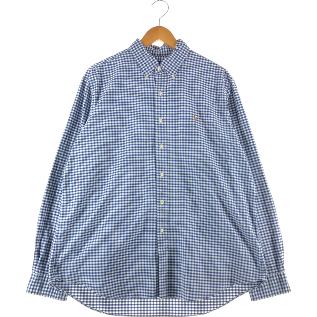 Ralph Lauren Gingham Check Long Sleeve Button-Down Check Shirt Men's XL / eaa500330