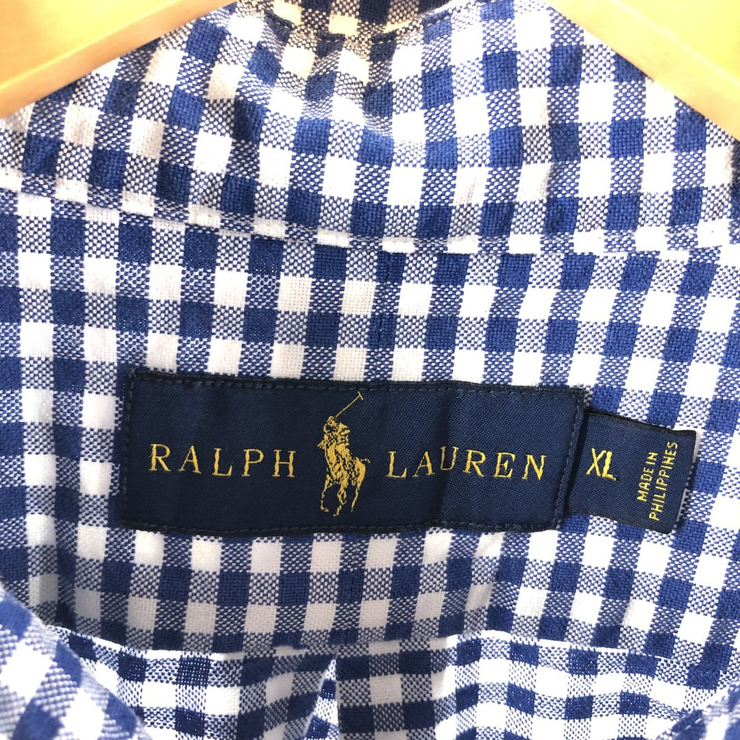 Ralph Lauren Gingham Check Long Sleeve Button-Down Check Shirt Men's XL / eaa500330