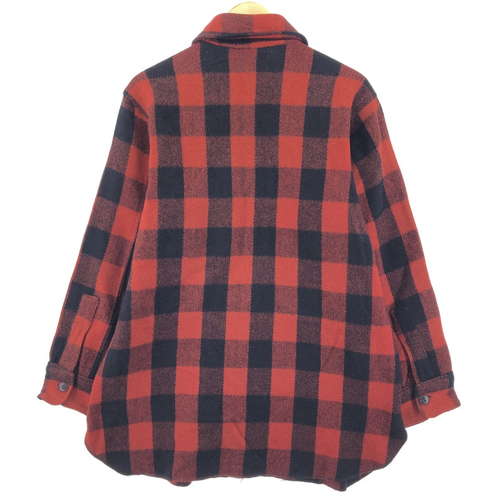 1940'S WOOLRICH Buffalo Check Wool Shirt, Men's Size L, Vintage / eaa500401