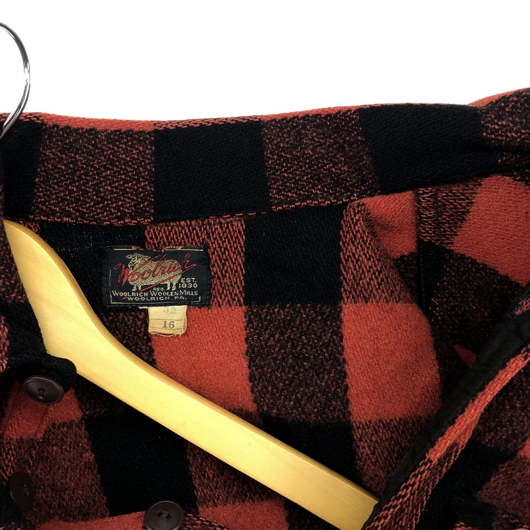 1940'S WOOLRICH Buffalo Check Wool Shirt, Men's Size L, Vintage / eaa500401