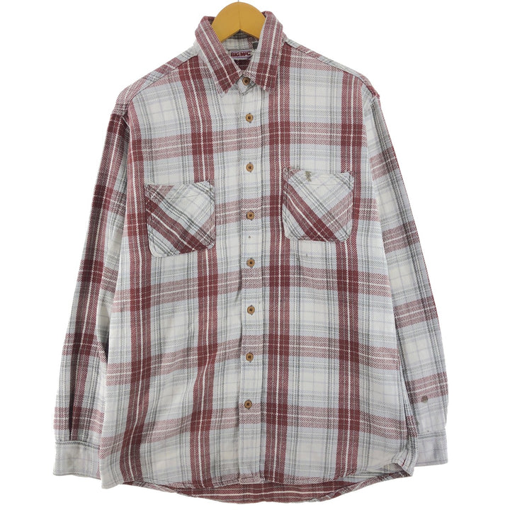 90'S BIG MAC Long Sleeve Flannel Check Shirt Men's Size L Vintage /eaa500442