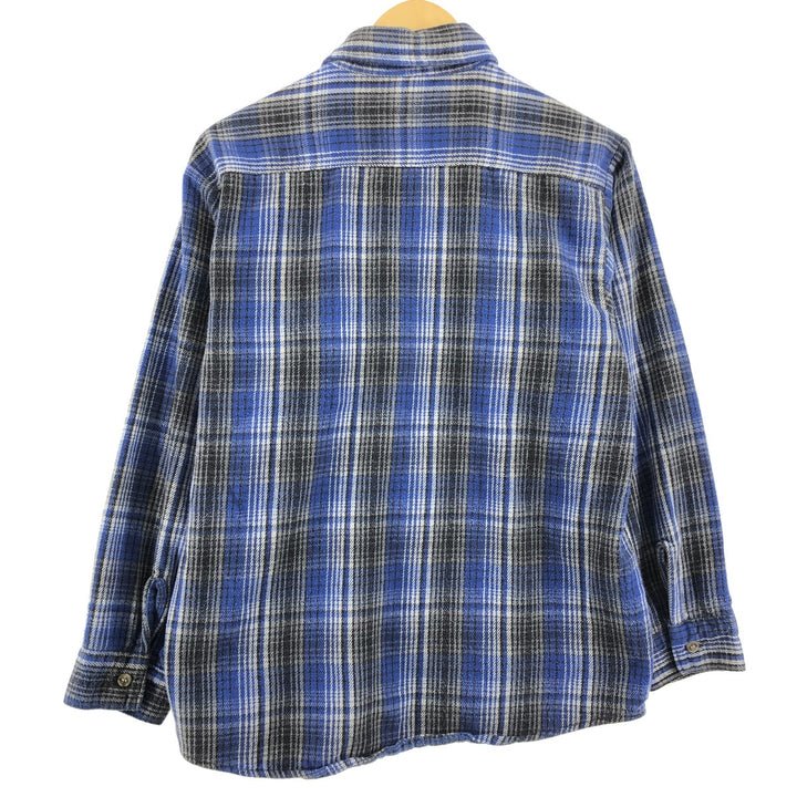 90'S Five Brother Long Sleeve Heavy Flannel Check Shirt Men's L Size Vintage /eaa500446