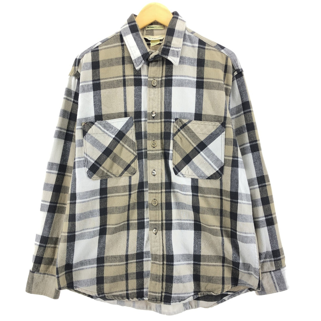 1980'S St. John's Bay Big Mac Flannel long sleeve flannel check shirt made in the USA, size L for men / eaa500450