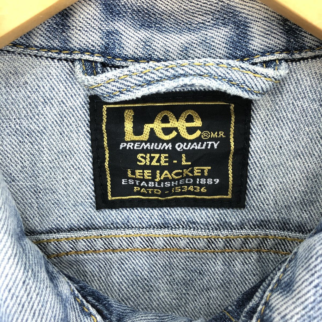 80'S Lee denim jacket, denim jacket, men's size L, vintage / eaa500470