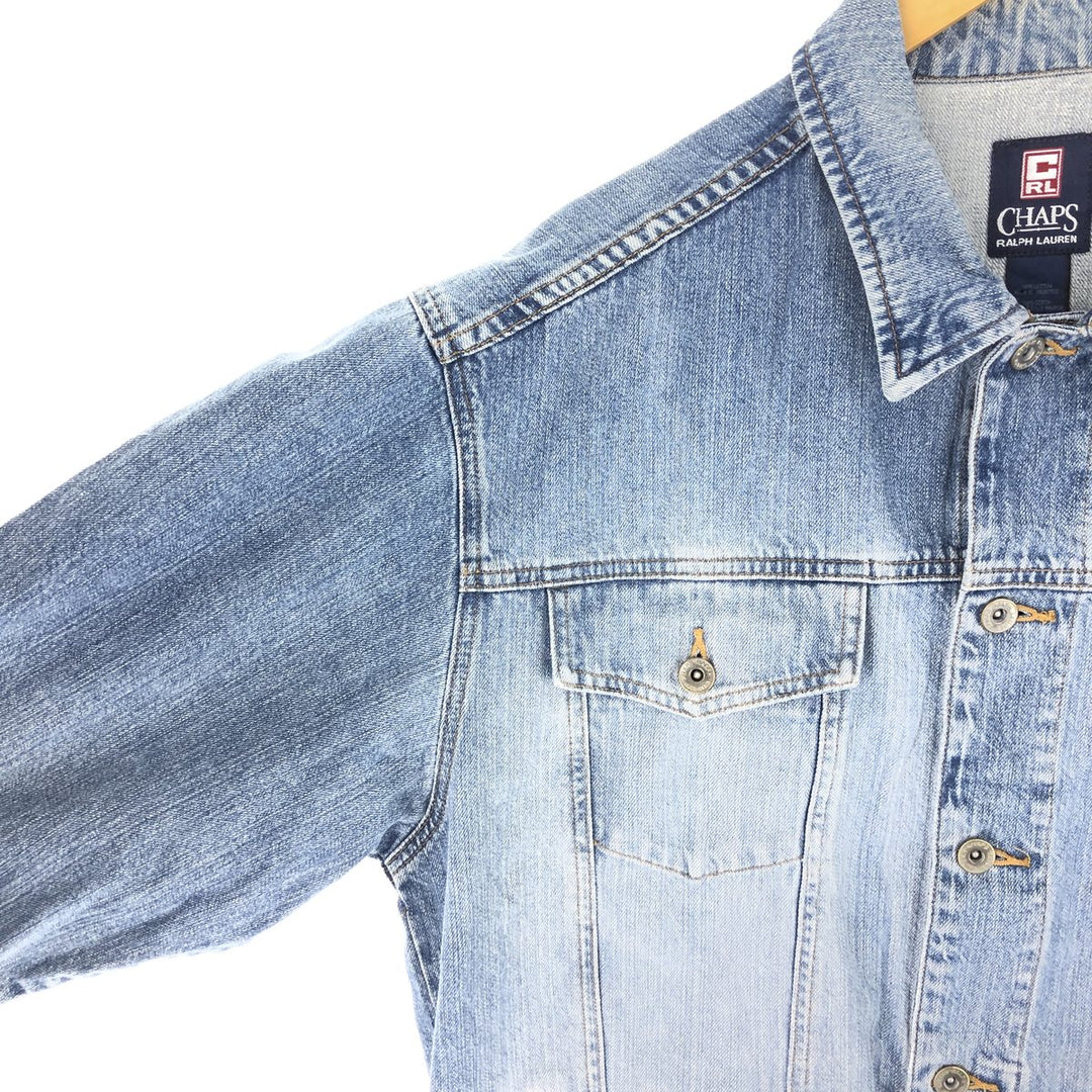 90'S Ralph Lauren CHAPS denim jacket, denim jacket, men's size L / eaa500472