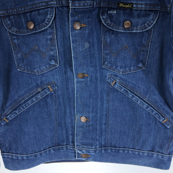 Vintage 80'S Wrangler NO-FAULT DENIMS denim jacket, made in USA, men's M size / eaa500474