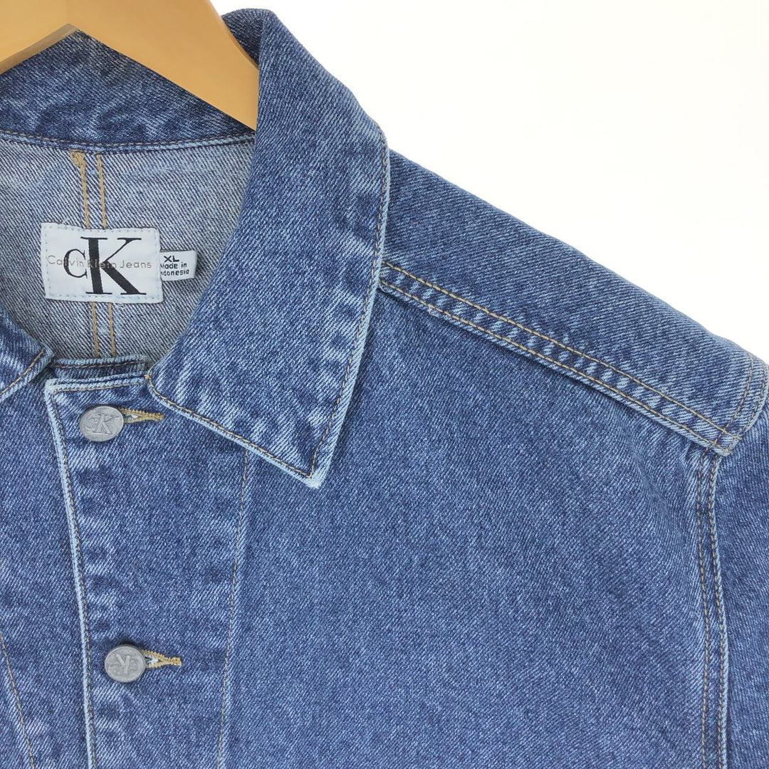 90'S Calvin Klein JEANS denim coveralls, men's XL size, vintage /eaa500477