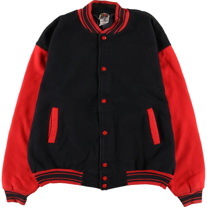 Fruit of the Loom Sweat Blouson Men's XXL cotton black type Vintage Second Hand