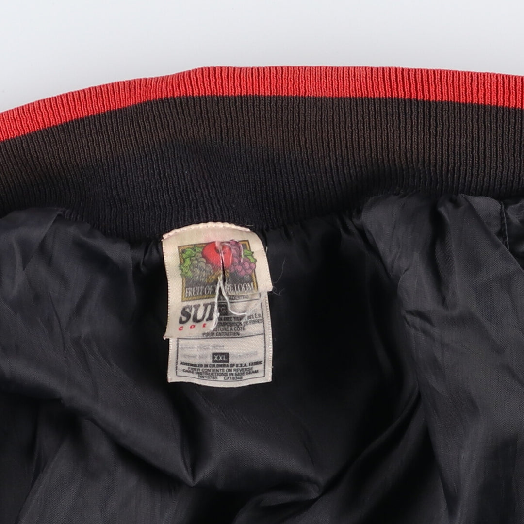 Fruit of the Loom Sweat Blouson Men's XXL cotton black type Vintage Second Hand