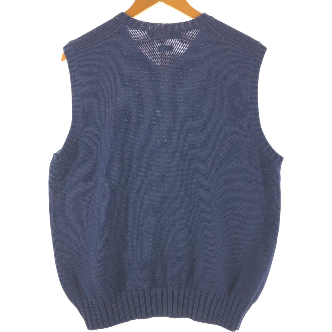 Ralph Lauren POLO by Ralph Lauren V-neck cotton knit vest, men's size L / eaa500645