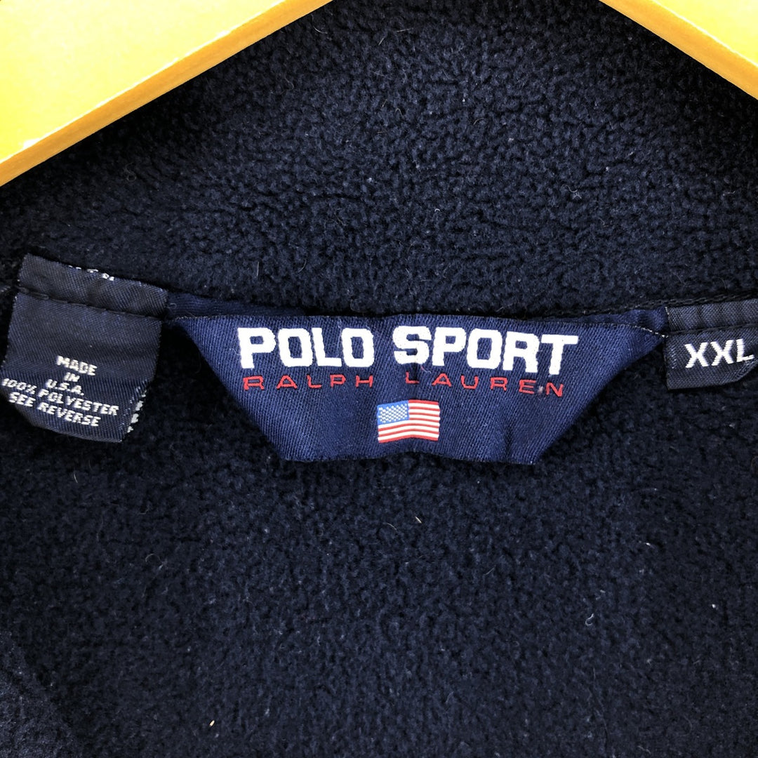 90'S Ralph Lauren POLO SPORT fleece vest made in USA, men's XXL size, vintage / eaa500650