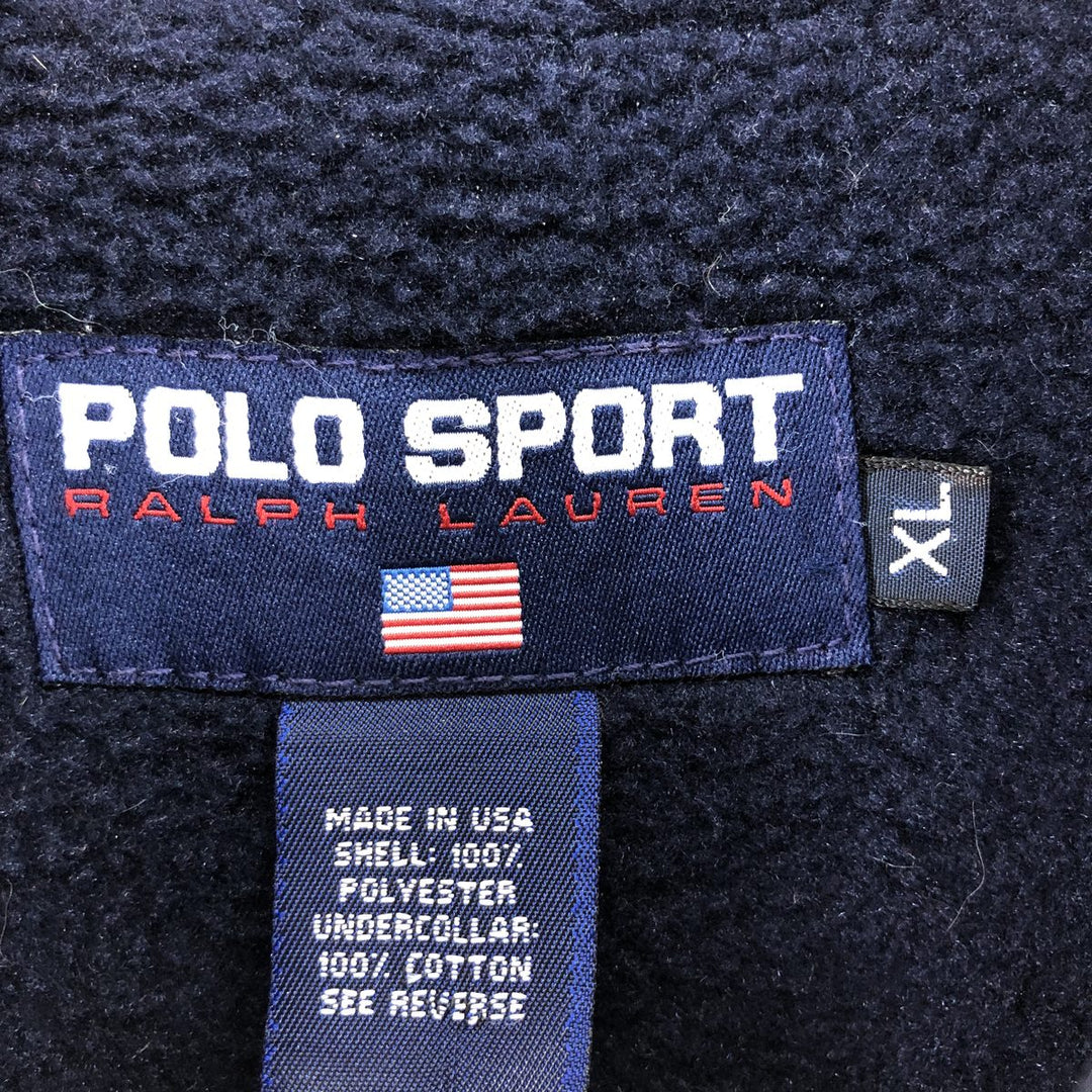 90'S Ralph Lauren Polo Sport Swing Top Type Fleece Jacket Made in USA Men's XL Vintage /eaa500679