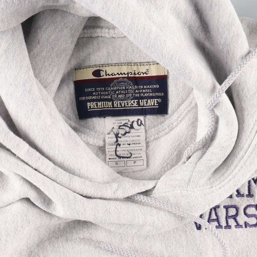 Champion Premium Reverse Weave Back Print Advertising Sweat Pullover Hoodie Men's S / eaa500693