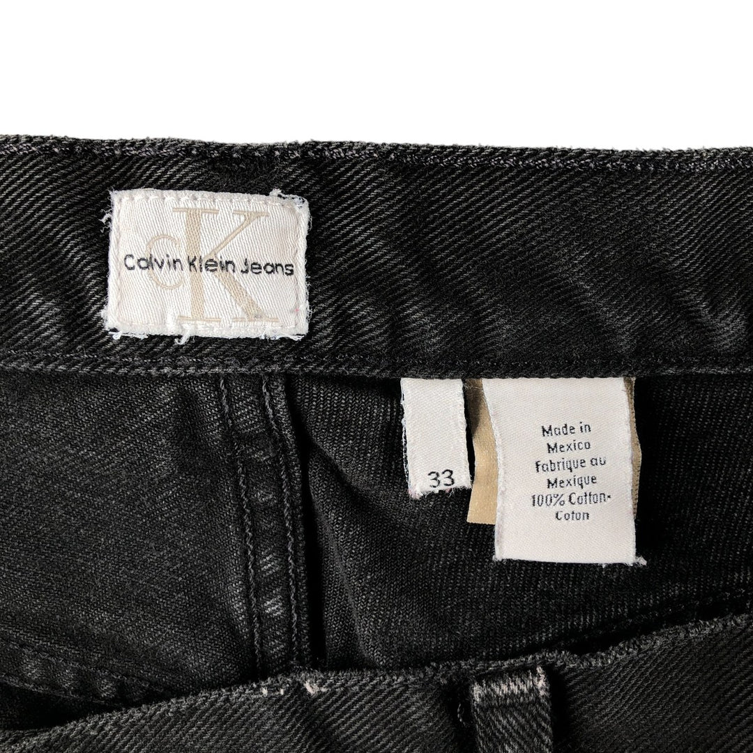 90s-00'S Calvin Klein JEANS Black Denim Tapered Denim Pants Men's W34 Vintage / eaa500720