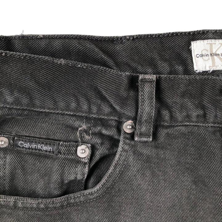 90s-00'S Calvin Klein JEANS Black Denim Tapered Denim Pants Men's W34 Vintage / eaa500720