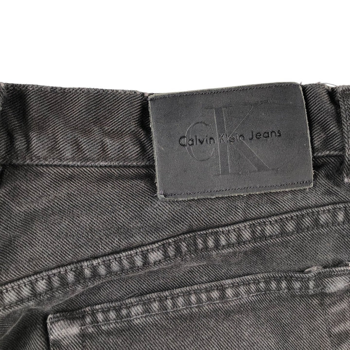 90s-00'S Calvin Klein JEANS Black Denim Tapered Denim Pants Men's W34 Vintage / eaa500720