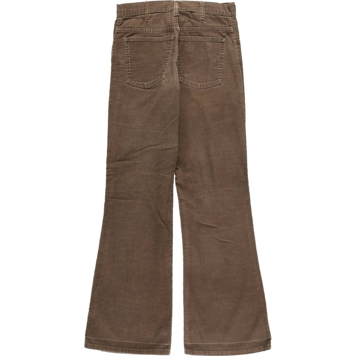 70'S Levi's 646-1529 Bell Bottom Corduroy Pants Women's Size L (w28) Vintage unknown brown type Vintage Second Hand