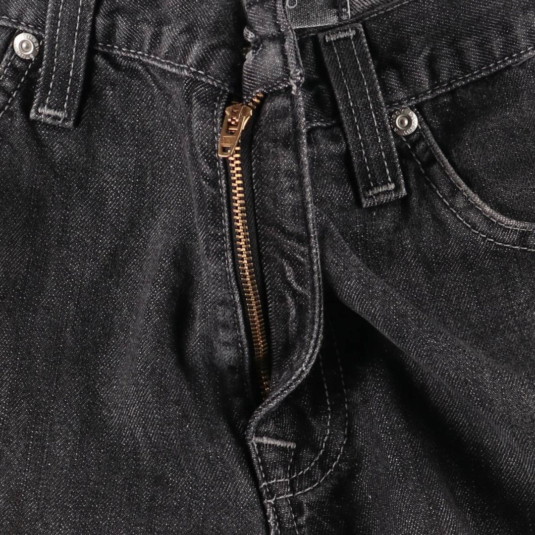 Stussy WORKGEAR Black Denim Straight Leg Jeans, Men's Size W33 (approx.) cotton black type Vintage Second Hand