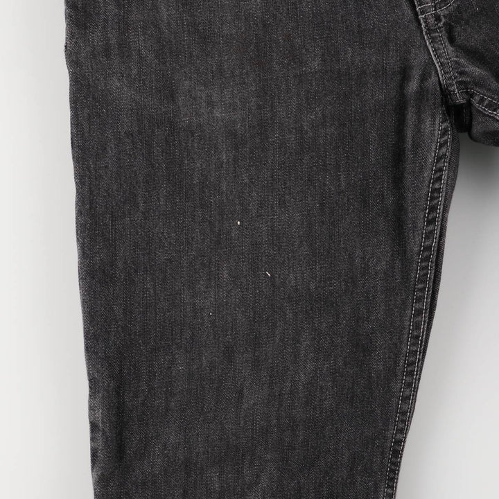 Stussy WORKGEAR Black Denim Straight Leg Jeans, Men's Size W33 (approx.) cotton black type Vintage Second Hand