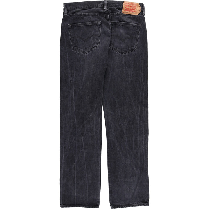 Levi's 501 Yarn-dyed Black Denim Straight Denim Pants Men's W34 equivalent / eaa500731