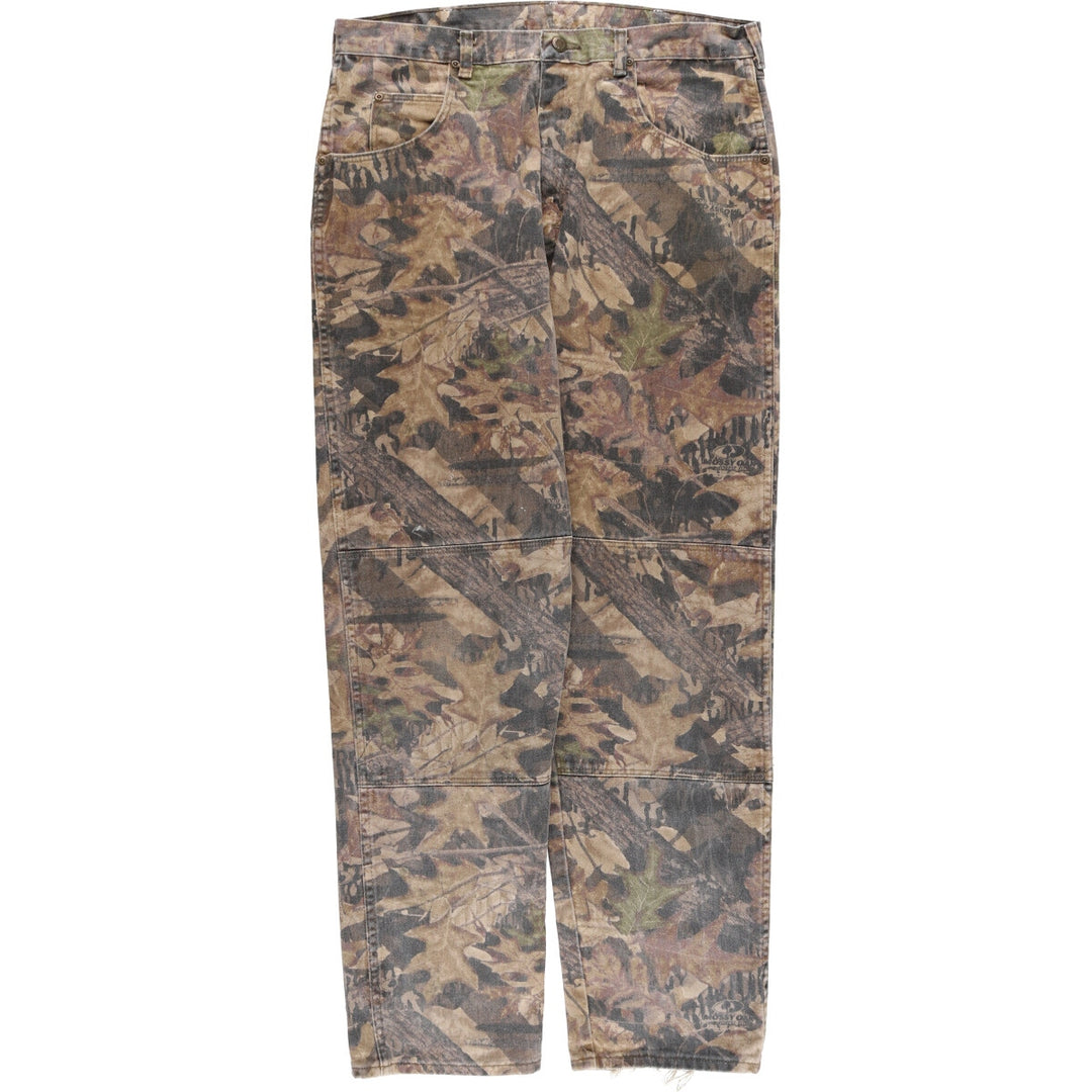 Wrangler Camouflage Pattern Real Tree Camo Double Knee Tapered Denim Pants Men's W35 equivalent / eaa500744