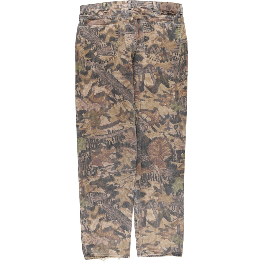 Wrangler Camouflage Pattern Real Tree Camo Double Knee Tapered Denim Pants Men's W35 equivalent / eaa500744