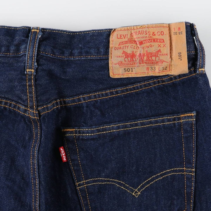 Dark navy Levi's 501 straight denim pants for men, size W32 / eaa500749