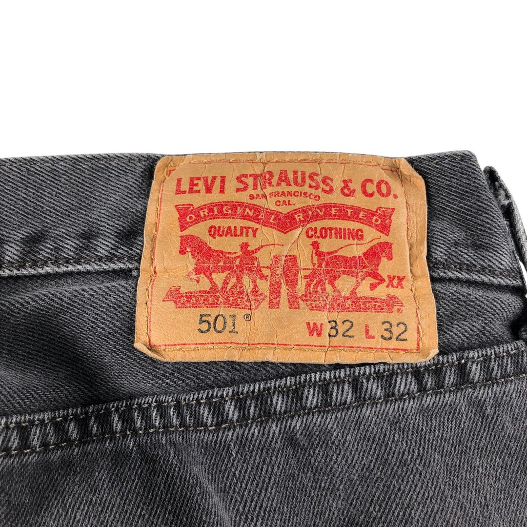 Levi's Black Denim Straight Denim Pants Men's W32 equivalent / eaa500761