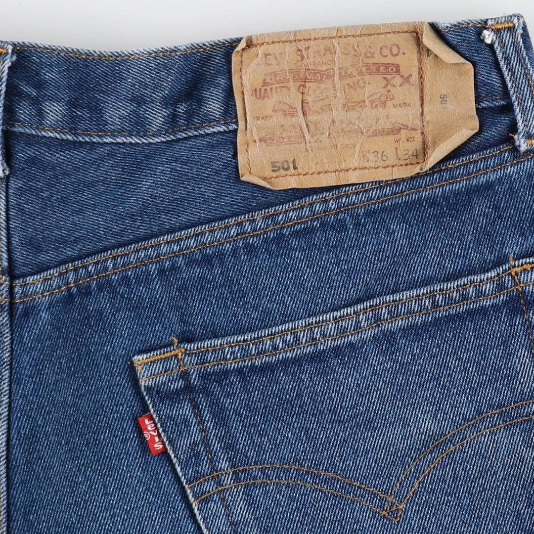 00'S Levi's Levi's 501 Euro Model Straight Denim Pants Made in England Men's W33 equivalent / eaa500771