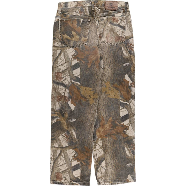 Wrangler Camouflage Pattern Real Tree Camo Double Knee Tapered Denim Pants Men's W31 equivalent / eaa500787