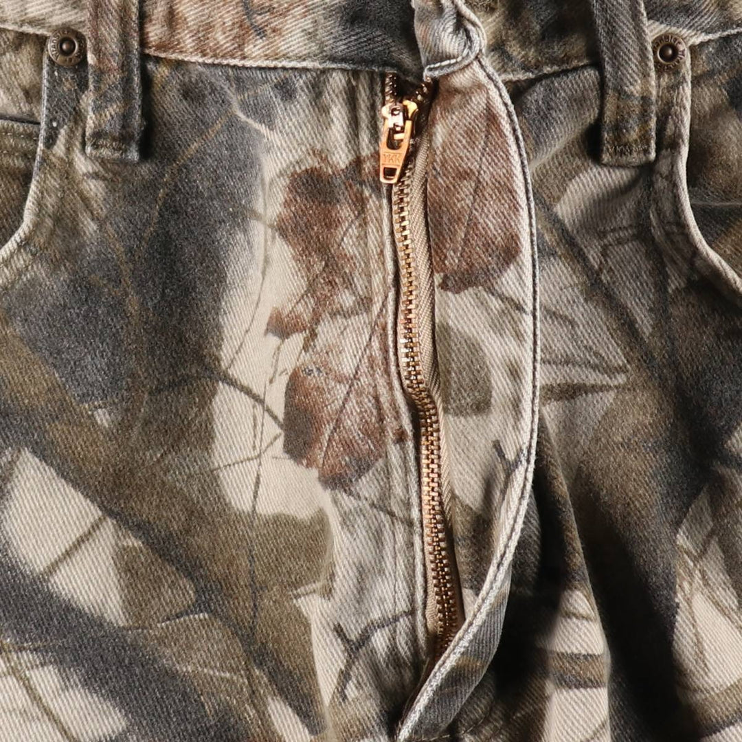 Wrangler Camouflage Pattern Real Tree Camo Double Knee Tapered Denim Pants Men's W31 equivalent / eaa500787