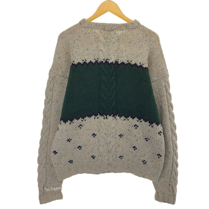 80'S WOOLRICH All-over Reindeer Pattern Colored Nep Nordic Sweater Men's XL Vintage /eaa500824