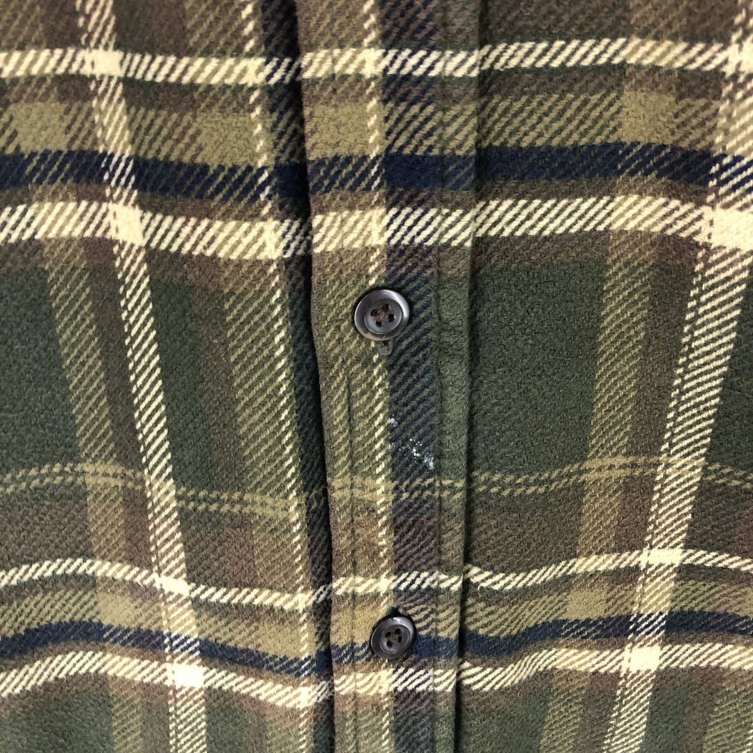 ORVIS Long Sleeve Heavy Flannel Check Shirt Men's L Size / eaa500840