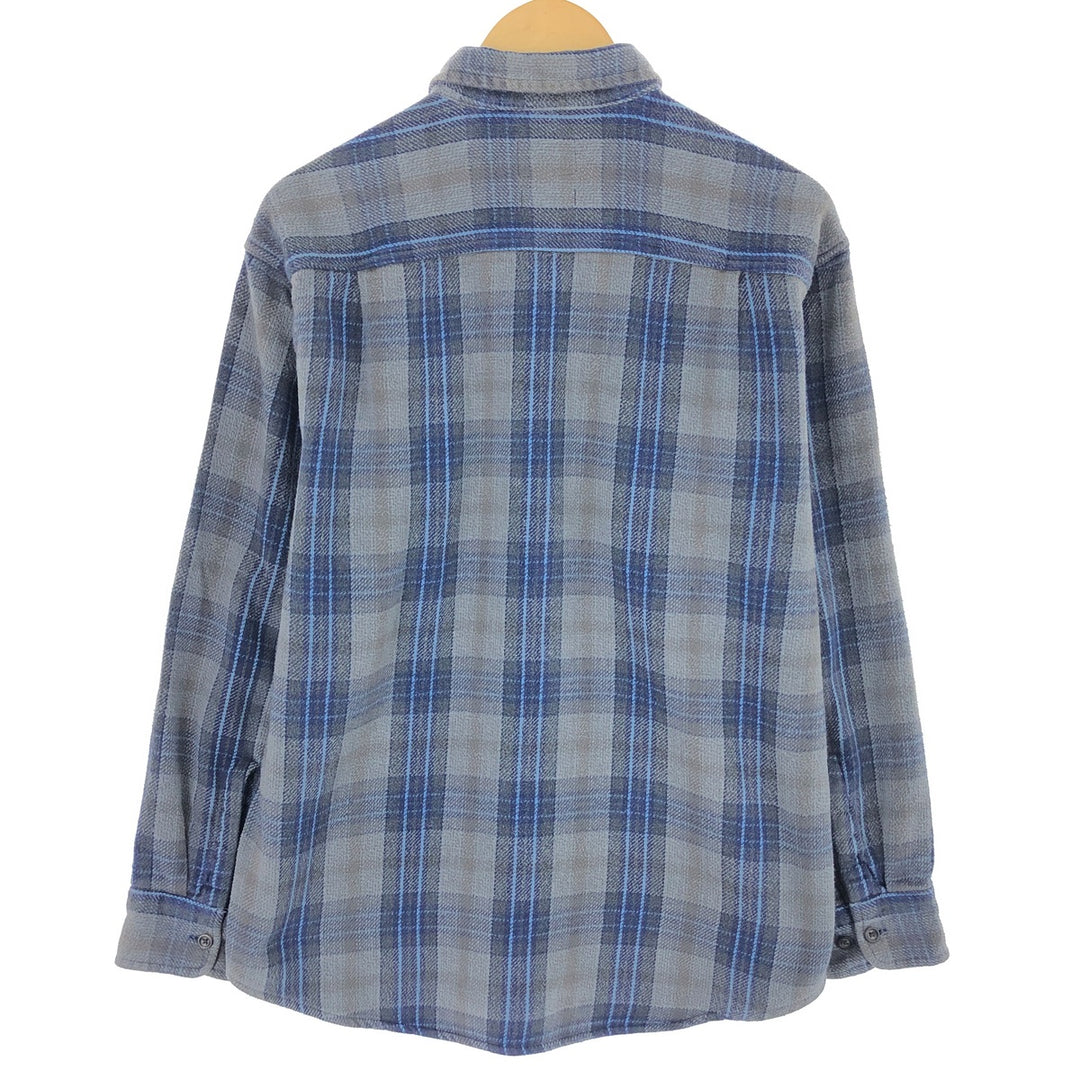 90s~00'S St. John's Bay Long Sleeve Heavy Flannel Check Shirt Men's L Size Vintage /eaa500844