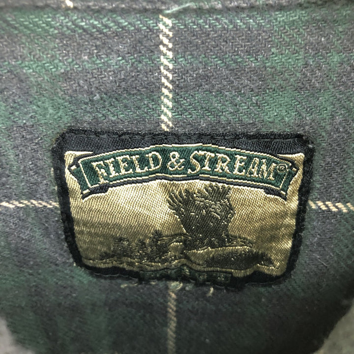 00'S FIELD and STREAM Long Sleeve Heavy Flannel Check Shirt Men's L size /eaa500845