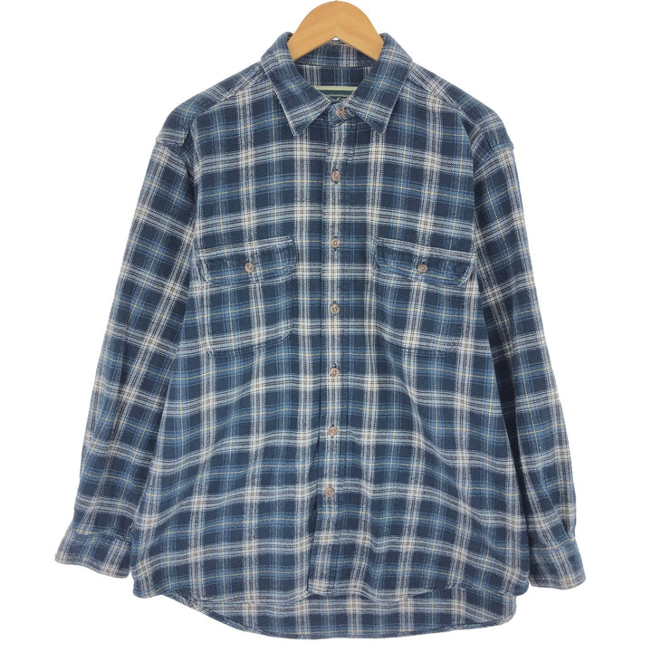 90s~00'S FIELD and STREAM Long Sleeve Heavy Flannel Check Shirt Men's L Size Vintage /eaa500847